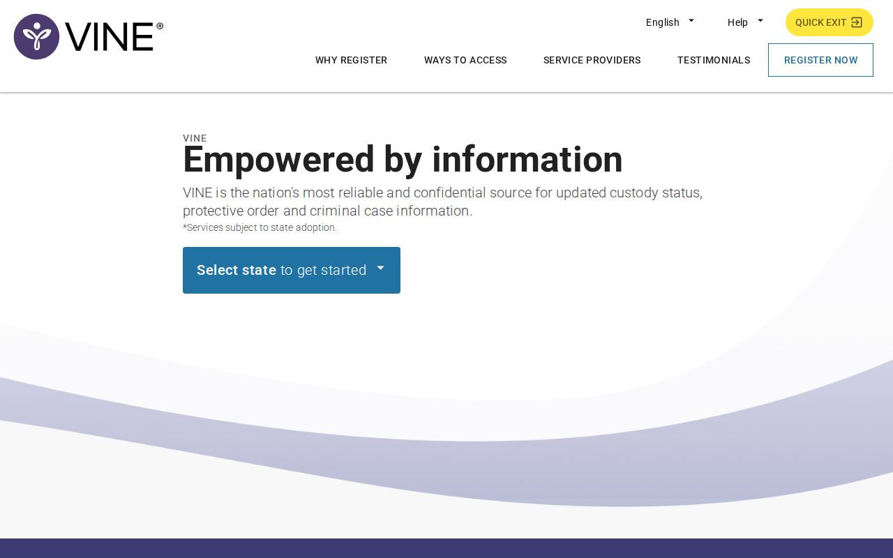 VINELink search interface for an Idaho custody check